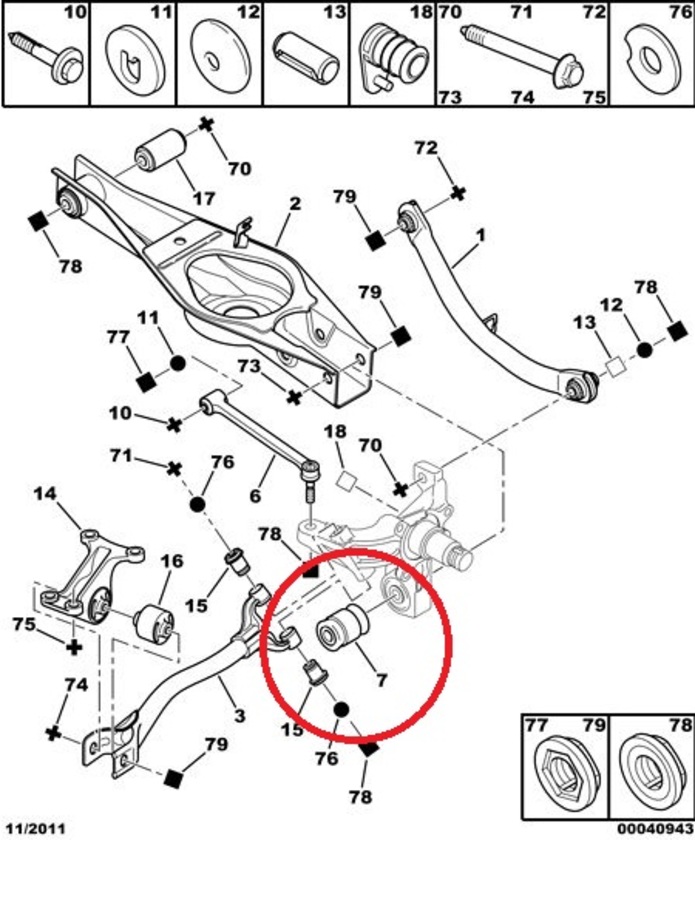 Пежо 406 задняя подвеска схема с названиями